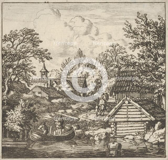 The Unloading of the Barge, 17th century. Creator: Allart van Everdingen.