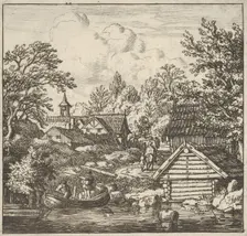 The Unloading of the Barge, 17th century. Creator: Allart van Everdingen