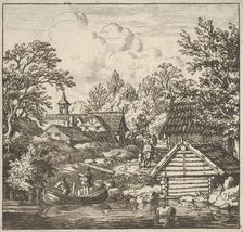 The Unloading of the Barge, 17th century. Creator: Allart van Everdingen