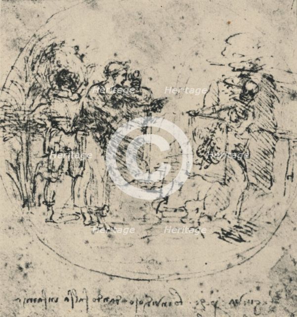 'The Unmasking of Envy', c1480 (1945). Artist: Leonardo da Vinci.