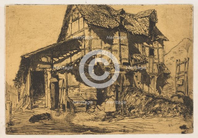 The Unsafe Tenement (The Old Farm), 1858. Creator: James Abbott McNeill Whistler.