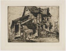 The Unsafe Tenement. One of the Twelve Etchings from Nature. (The French Set), 1858. Creator: James Abbott McNeill Whistler