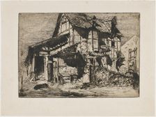 The Unsafe Tenement. One of the Twelve Etchings from Nature (The French Set), 1858. Creator: James Abbott McNeill Whistler