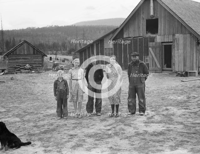 The Unruf family, Boundary County, Idaho, 1939. Creator: Dorothea Lange.