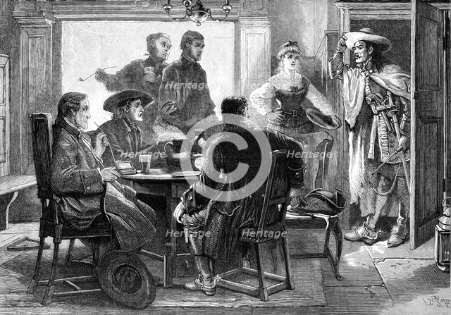 The Unwelcome Guest, drawn by J. A. Pasquier, 1872. Creator: Unknown.