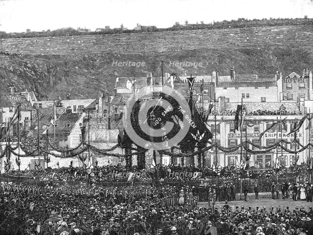 ''The Unveiling of the Queen's Statue in Jersey', 1890. Creator: Unknown.