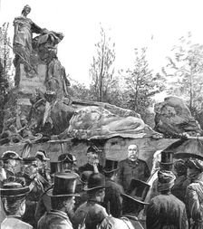 The Unveiling of the Waterloo Monument in the Evere Cemetery, Brussels, 1890 Creator: Unknown