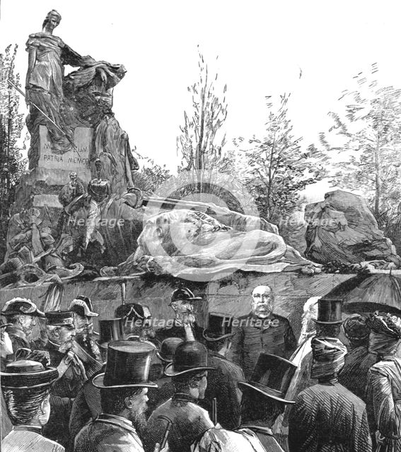 'The Unveiling of the Waterloo Monument in the Evere Cemetery, Brussels, 1890 Creator: Unknown.
