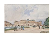 The Upper Belvedere in Vienna, 1872. Creator: Alt, Rudolf von (1812-1905)