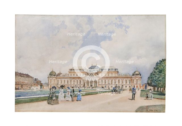 The Upper Belvedere in Vienna, 1872. Creator: Alt, Rudolf von (1812-1905).