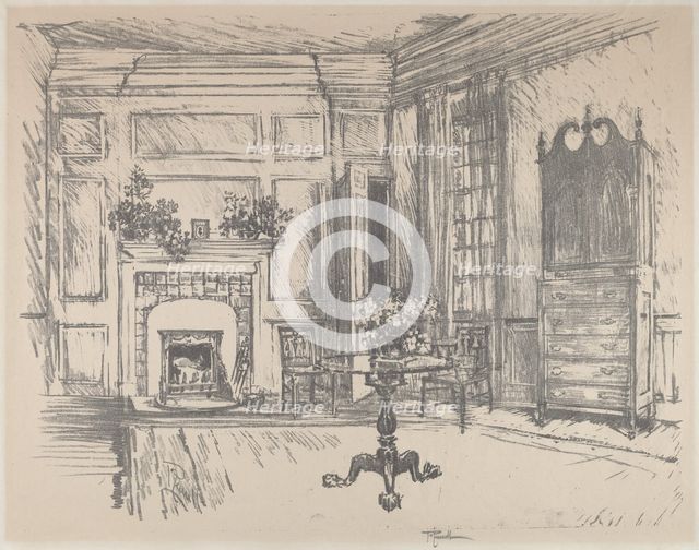 The Upper-room, Stenton, 1912. Creator: Joseph Pennell.