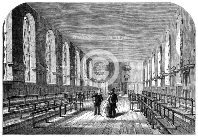 The upper schoolroom of Merchant Taylors' School, 1862. Creator: Unknown.