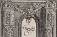 The Upper Section of the Entryway to the Central Portal with a Winged Figure Holding the I..., 1515. Creator: Hieronymus Andreae
