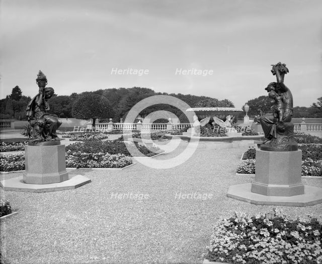The upper terrace, Osborne House, Isle of Wight, 1880s. Artist: Alfred Newton & Sons