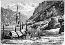 The Upper Yangtse-Kiang, China, 1895.Artist: Weber