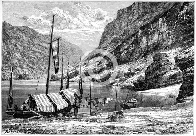 The Upper Yangtse-Kiang, China, 1895.Artist: Weber