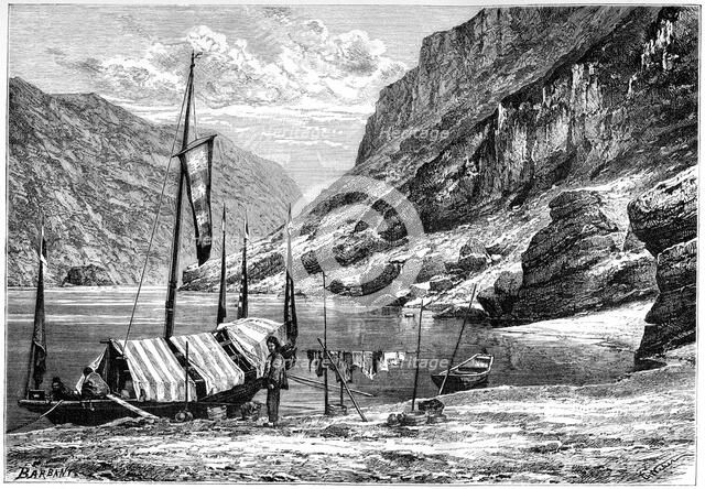 The Upper Yangtse-Kiang, China, 1895.Artist: Weber