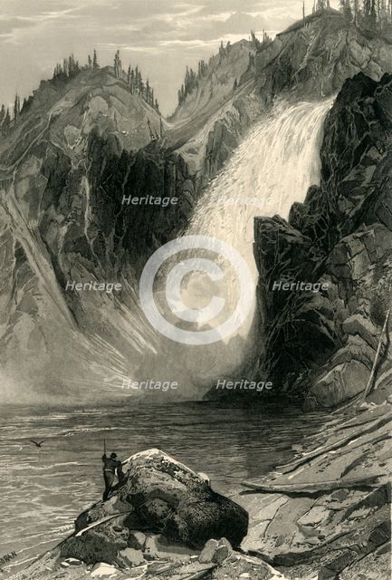 'The Upper Yellowstone Falls', 1872.  Creator: Samuel Valentine Hunt.