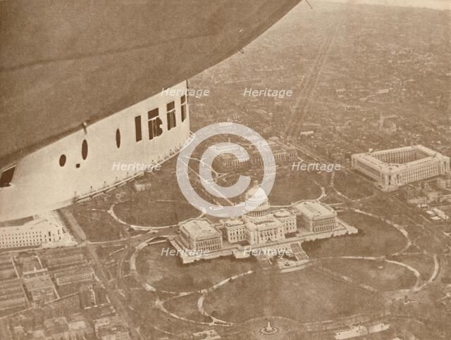 'The US Airship 'Los Angeles' in Flight over Washington', 1927. Artist: Unknown.