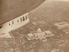 The US Airship Los Angeles in Flight over Washington 1927