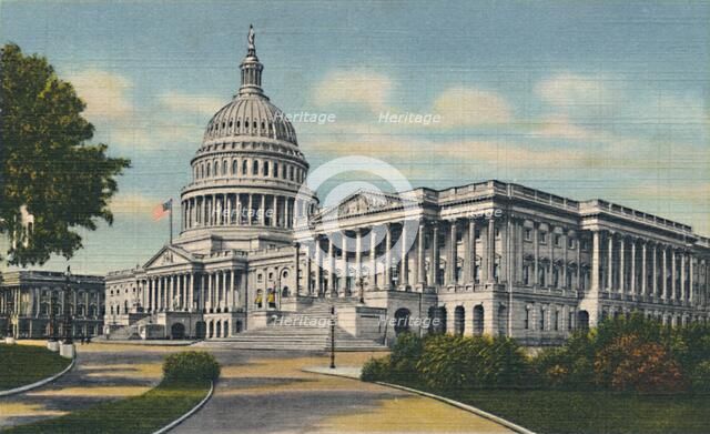 'The U.S. Capitol, Washington D.C.', c1940s. Artist: Unknown.