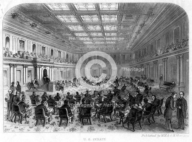 The US Senate, 19th century. Artist: Unknown
