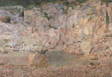 The vulture in the rock, 1897. Creator: Karl Mediz