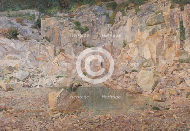 The vulture in the rock, 1897. Creator: Karl Mediz.