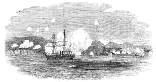 The "Valorous" chasing Russian Steamers into Sebastopol, 1854. Creator: Unknown.