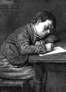 "The Valentine," by W. Hunt, 1874. Creator: Unknown