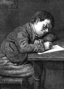 "The Valentine," by W. Hunt, 1874. Creator: Unknown