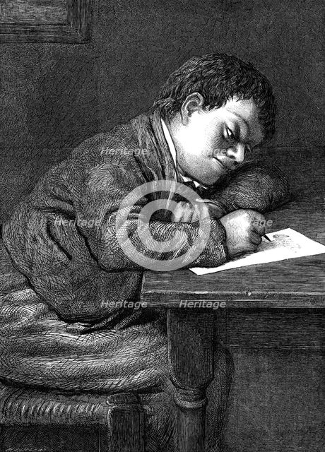 "The Valentine," by W. Hunt, 1874. Creator: Unknown.