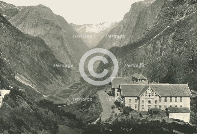 The Valley and Hotel, Stalheim, Norway, 1895.  Creator: Poulton & Co.