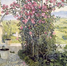The Valley in Umbria 1910s. Artist: Aleksandr Golovin