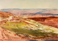 The Valley of the Jordan from the Mount of Olives 1902. Creator: John Fulleylove