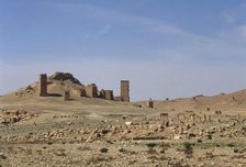 The Valley of the Tombs, Palmyra, Syria. Oasis of Tadmor, 2001. Creator: LTL