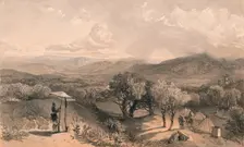 The Valley of Baidar, from Rear Petroski's Villa, Looking East 1856. Artists: Jonathan Needham, William Simpson