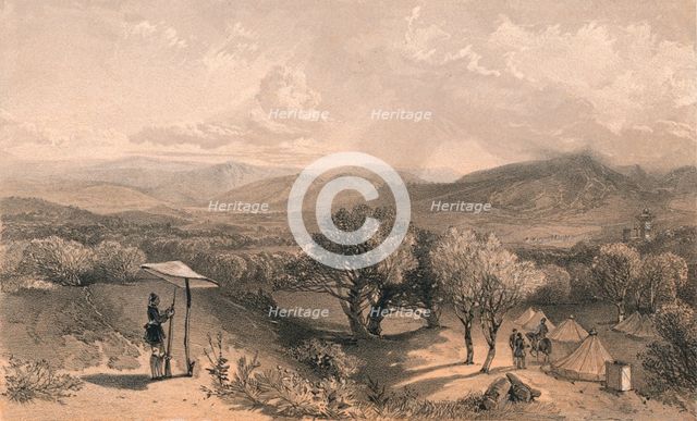 'The Valley of Baidar, from Rear Petroski's Villa, Looking East', 1856. Artists: Jonathan Needham, William Simpson.
