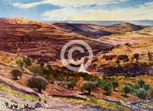 'The Valley of Hinnom with the Hill of Offence', 1902. Creator: John Fulleylove.