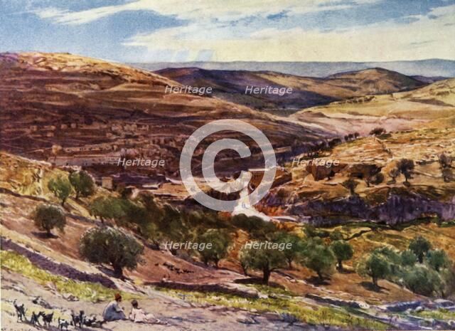 'The Valley of Hinnom with the Hill of Offence', 1902. Creator: John Fulleylove.