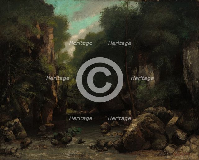 The Valley of Les Puits-Noir, 1868. Creator: Gustave Courbet.