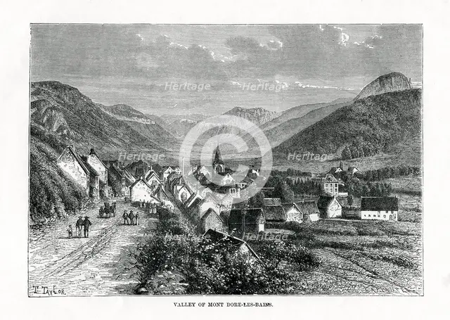 The valley of Mont-Dore-les-Bains, France, 19th century. Artist: C Laplante