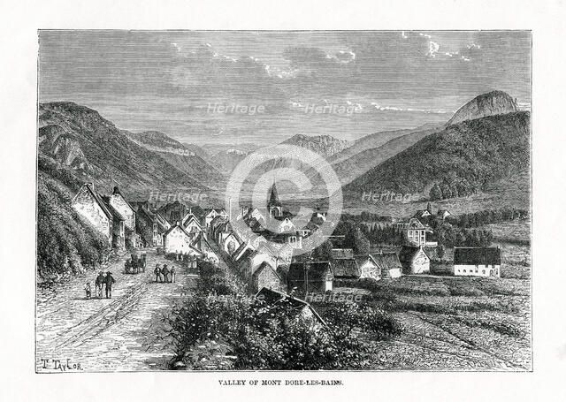 The valley of Mont-Dore-les-Bains, France, 19th century. Artist: C Laplante