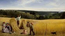 The Valleys Stand Thick With Corn, 1865. Creator: Richard Redgrave