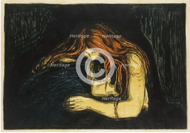 The Vampire II, 1895-1900. Artist: Munch, Edvard (1863-1944)