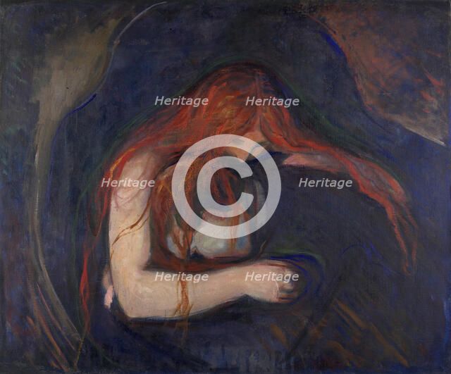 The Vampire (Love and Pain). Artist: Munch, Edvard (1863-1944)