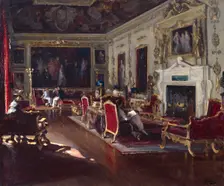 The Van Dyck Room, Wilton, 1920. Creator: Sir John Lavery