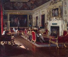 The Van Dyck Room, Wilton, 1920. Creator: Sir John Lavery