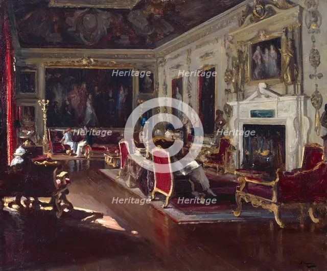 The Van Dyck Room, Wilton, 1920. Creator: Sir John Lavery.