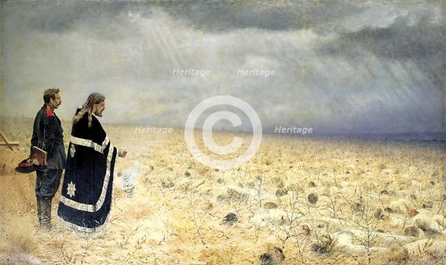 'The Vanquished, Requiem', c1877-c1878. Artist: Vasily Vereshchagin